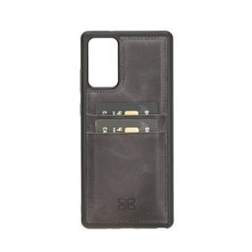 Bouletta FXCP TN18E Samsung Galaxy Note 20 Uyumlu Deri Gri Cep Telefonu Arka Kapak