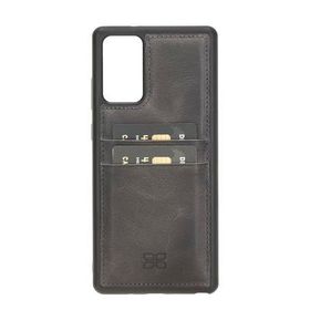 Bouletta FXCP TN18E Samsung Galaxy Note 20 Uyumlu Deri Gri Cep Telefonu Arka Kapak