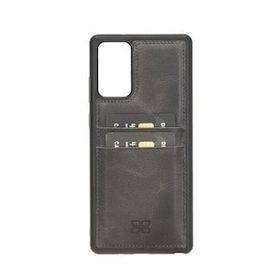 Bouletta FXCP TN18E Samsung Galaxy Note 20 Uyumlu Deri Gri Cep Telefonu Arka Kapak