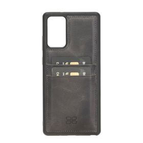 Bouletta FXCP TN18E Samsung Galaxy Note 20 Uyumlu Deri Gri Cep Telefonu Arka Kapak