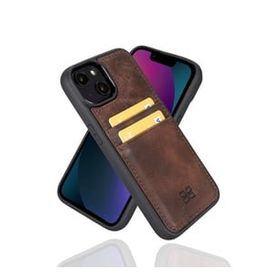 Bouletta FXCP TN3 Apple iPhone 14 Uyumlu Deri Kahve Cep Telefonu Arka Kapak