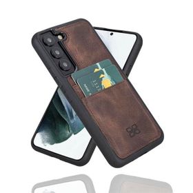 Bouletta FXCP TN3 Samsung Galaxy S22 Deri Kahve Cep Telefonu Arka Kapak