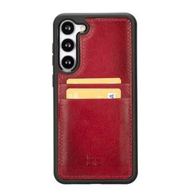 Bouletta FXCP V4EF Samsung Galaxy S23 Plus Deri Kırmızı Cep Telefonu Arka Kapak
