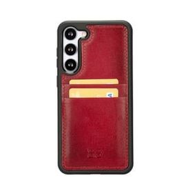 Bouletta FXCP V4EF Samsung Galaxy S23 Plus Deri Kırmızı Cep Telefonu Arka Kapak