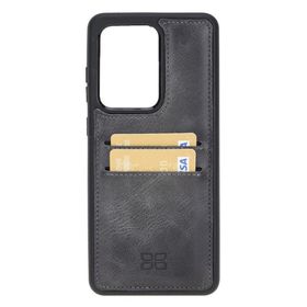 Bouletta FXCPTN18 Samsung Galaxy S20 Ultra Uyumlu Deri Gri Cep Telefonu Arka Kapak