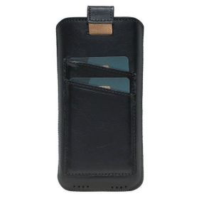 Bouletta MCCC RST1 Siyah Samsung Galaxy S20 Plus Uyumlu Deri Kartlıklı Kese Kılıf