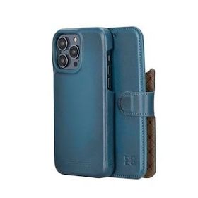Bouletta MW36 BRN4 Apple iPhone 14 Pro Deri Mavi Cep Telefonu Kılıfı