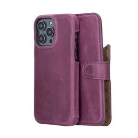 Bouletta MW36 CZ7 Apple iPhone 14 Pro Deri Mor Cep Telefonu Kılıfı