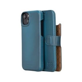 Bouletta MW36BRN4 Apple iPhone 14 Plus Deri Cüzdanlı Mavi Cep Telefonu Kılıfı