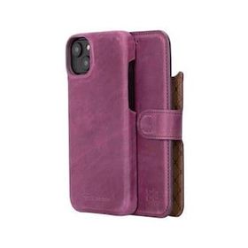 Bouletta MW36CZ7 Apple iPhone 14 Plus Deri Cüzdanlı Mor Cep Telefonu Kılıfı