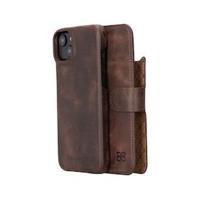 Bouletta MW36TN03 Apple iPhone 14 Plus Deri Cüzdanlı Gri Cep Telefonu Kılıfı