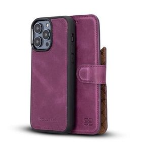 Bouletta MWWN CZ7 Apple iPhone 14 Pro Max Uyumlu Deri Kılıf
