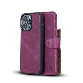 Bouletta MWWN CZ7 Apple iPhone 14 Pro Max Uyumlu Deri Kılıf
