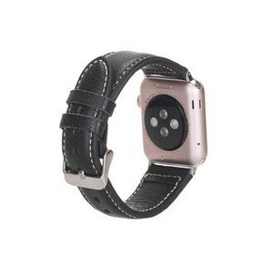 Bouletta NM1-AS1 42-44-45 mm Siyah Apple Watch Uyumlu Deri Kordon