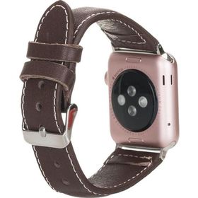Bouletta NM4-AS4 Apple Watch 42-44-45 mm Kahve Uyumlu Deri Kordon