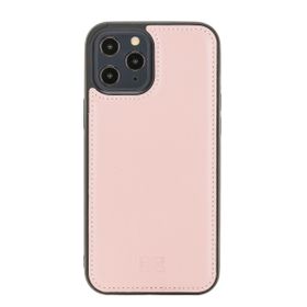 Bouletta NU2 Apple iPhone 12 Pro Max Uyumlu Deri Pembe Cep Telefonu Arka Kapak