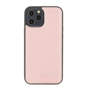 Bouletta NU2 Apple iPhone 12 Pro Max Uyumlu Deri Pembe Cep Telefonu Arka Kapak