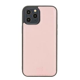 Bouletta NU2 Apple iPhone 12 Pro Max Uyumlu Deri Pembe Cep Telefonu Arka Kapak