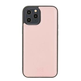 Bouletta NU2 Apple iPhone 12 Pro Max Uyumlu Deri Pembe Cep Telefonu Arka Kapak