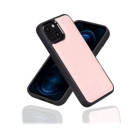 Bouletta NU2 Pembe Apple İphone 13 Mini Uyumlu Deri Arka Kapak