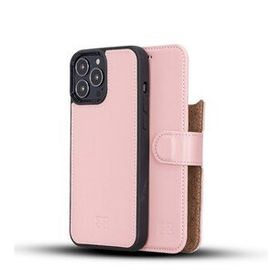 Bouletta Nu2 Pembe Apple iPhone 13 Pro Max Uyumlu Deri Arka Kapak