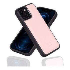 Bouletta NU2 Pembe Apple iPhone 13 Uyumlu Deri Arka Kapak