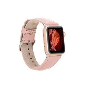 Bouletta NU2 Pembe Apple Watch 42-44-45 mm Uyumlu Deri Kordon