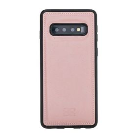 Bouletta NU2 Pembe Samsung Galaxy S10 Uyumlu Deri Arka Kapak
