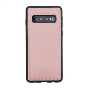 Bouletta NU2 Pembe Samsung Galaxy S10 Uyumlu Deri Arka Kapak