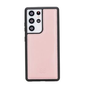 Bouletta NU2 Pembe Samsung Galaxy S21 Ultra Uyumlu Deri Arka Kapak