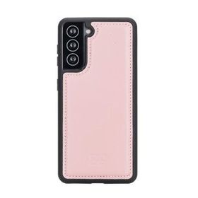 Bouletta NU2 Pembe Samsung Galaxy S21 Uyumlu Deri Arka Kapak