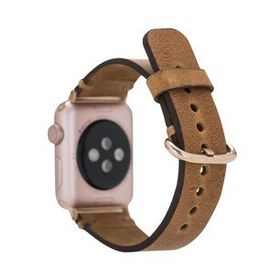 Bouletta ROMA G19 38-40-41 mm Taba Apple Watch Uyumlu Deri Kordon