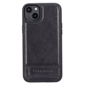 Bouletta RST1 Apple iPhone 14 Plus Deri Standlı Siyah Cep Telefonu Arka Kapak