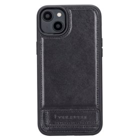 Bouletta RST1 Apple iPhone 14 Plus Deri Standlı Siyah Cep Telefonu Arka Kapak