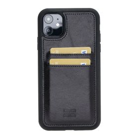 Bouletta RST1 Siyah Apple İphone 11 Uyumlu Deri Kartlıklı Arka Kapak