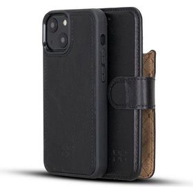Bouletta RST1 Siyah Apple iPhone 13 Mini Uyumlu Deri Cüzdanlı Kılıf