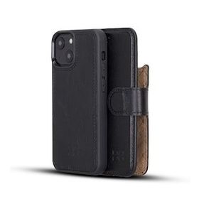 Bouletta RST1 Siyah Apple iPhone 13 Mini Uyumlu Deri Cüzdanlı Kılıf