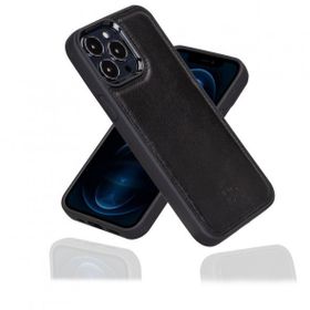 Bouletta RST1 Siyah Apple İphone 13 Pro Max Uyumlu Deri Arka Kapak