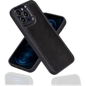 Bouletta RST1 Siyah Apple İphone 13 Pro Max Uyumlu Deri Arka Kapak