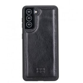 Bouletta RST1 Siyah Samsung Galaxy S21 Uyumlu Deri Arka Kapak