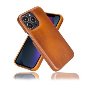 Bouletta RST2EF Taba Apple iPhone 13 Pro Uyumlu Deri Arka Kapak F360