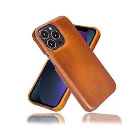 Bouletta RST2EF Taba Apple iPhone 13 Pro Uyumlu Deri Arka Kapak F360
