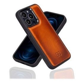 Bouletta RST2EF Taba Apple iPhone 13 Pro Uyumlu Deri Arka Kapak