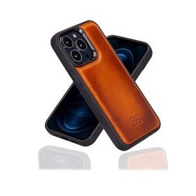 Bouletta RST2EF Taba Apple iPhone 13 Pro Uyumlu Deri Arka Kapak