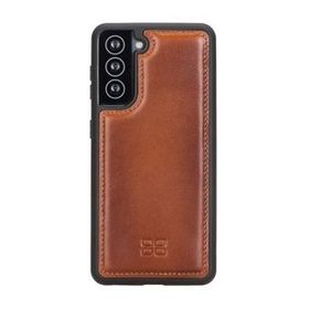 Bouletta RST2EF Taba Samsung Galaxy S21 Plus Uyumlu Deri Arka Kapak