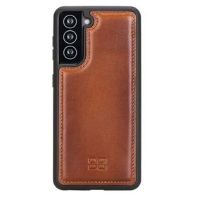 Bouletta RST2EF Taba Samsung Galaxy S21 Plus Uyumlu Deri Arka Kapak