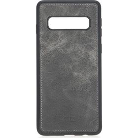 Bouletta Samsung Galaxy S10 Deri TN18 Arka Kapak Gri Telefon Kılıfı