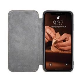 Bouletta SFB V23 Gri Apple İphone XS Max Uyumlu Deri Kapaklı Kılıf