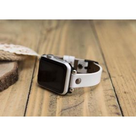 Bouletta ST F3 38-40-41 mm Beyaz Apple Watch Uyumlu Deri Kordon