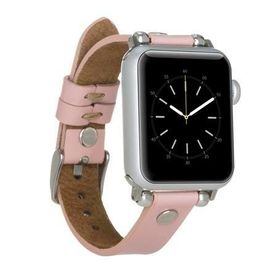Bouletta ST NU2 38-40-41 mm Pembe Apple Watch Uyumlu Deri Kordon